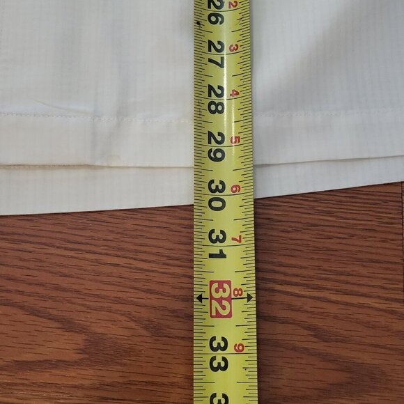 Cubavera Men's Shirt XL Linen Rayon Beige Cream Relaxed Short Sleeve Pocket - Picture 10 of 15